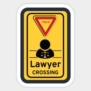 Lawyer Crossing Sticker